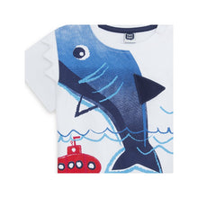 Load image into Gallery viewer, Sharks &amp; Red Submarine White Tee
