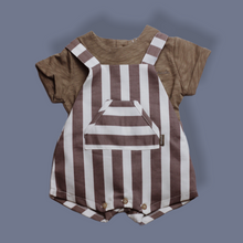 Load image into Gallery viewer, Conga Taupe Overall with Tee Set
