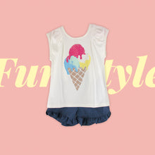 Load image into Gallery viewer, Rhinestones Ice Cream Tee
