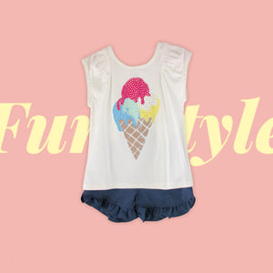 Rhinestones Ice Cream Tee