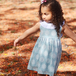 Green Ruffle Collar Dress