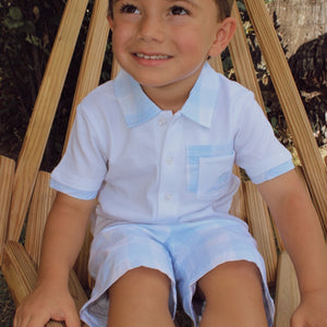 Sky Blue Polo and Shorts